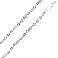 Cavill - 925 Sterling Zilver Gerhodineerde Ketting - Fijne Zilveren Ketting 45 cm - Lichtgewicht met Karabijnsluiting - Tijdloze Elegantie