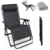 DAITORE - Opvouwbare Ligstoelen - Tuinstoelen - Verstelbaar - tot 150kg - Ademende Teslin-stof - met Kussen en hoofdkussen - Relaxstoelen - voor balkon, tuin, thuisgebruik en camping