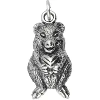 MOOYE ® - Collectie Zilveren Wallaby - kleine kangoeroe kettinghanger