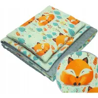 Kerstin Minky Kinderwagendekken 100x135 cm met Kussen -