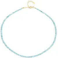 Cavill - Verstelbare Zilveren Halsketting - 925 Sterling Zilver Verguld - 62.778 ct Ratanakiri Blauwe Zirkonen - Luxe Cambodjaanse Sieraad