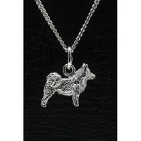 MOOYE ® - Collectie Zilveren Zweedse lappenhond ketting hanger - klein