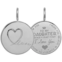Ixxxi Charm Pendant Daughter Love Small Zilver