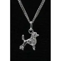 MOOYE ® - Collectie Zilveren Koningspoedel met staart ketting hanger - klein
