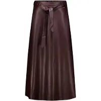 Rino & Pelle faux leather skirt with belt chelsea.7502611 10873 chocolate bean