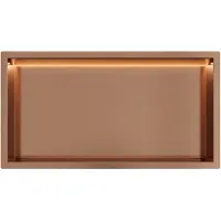 Guido Gusto Copper RVS Inbouwnis 30x60x7cm met RGB verlichting