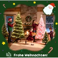 HOMCOM Christmas Tree PVC, PE, Metall Ø75 x 150H cm Grün