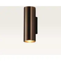 LUSENZ Wandlamp Mirano bronzo - GU10-fitting - Cilindervormige spot - Minimalistisch design - IP20 voor binnen
