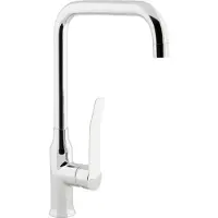 Nemo Go Care CS keukenmengkraan eengreeps met ergonomische hendel cold start mobiele bek keramische schijven inclusief flexibele slangen en bevestigingsset chroom