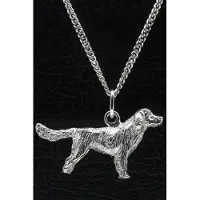 MOOYE ® - Collectie Zilveren Grote munsterlander ketting hanger - groot
