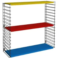 Famanu – Tijdloos en modulair wandrek van metaal, tricolor, 70 x 21 x 68 cm, ideaal voor decoratie en opslag