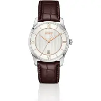 BOSS Principle Prestige horloge met zilver-witte wijzerplaat met structuur