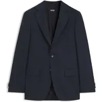 BOSS Slim-fit blazer van Italiaanse scheerwol met dessin Maat 56