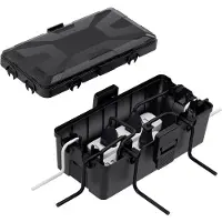 Famanu - Extra grote kabelbox (26,1 x 12 x 9,4 cm), IP54 waterdicht, 6 kabelingangen en -uitgangen, outdoor kabel, safe box, timerstopcontact, polypropyleen