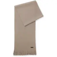 BOSS Gebreide sjaal van scheerwol met logodetail