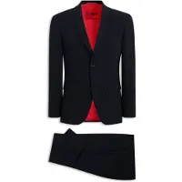 HUGO Tweedelig slim-fit pak scheerwol met microdessin