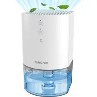 Auronic Luchtontvochtiger - Ontvochtigt 240ml Per Dag - 900ml Waterreservoir - Geluidsarm - Vochtopnemer voor in Badkamer, Slaapkamer, Kledingkast - Dehumidifier - Wit
