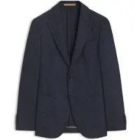 BOSS Slim-fit colbert van scheerwol met dessin