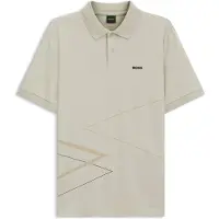 BOSS Polo van Pima-katoen met geplaatste print