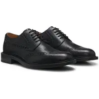 HUGO Leren veterschoenen met broguedetails