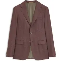 BOSS Regular-fit blazer van scheerwol met zijde Maat 46