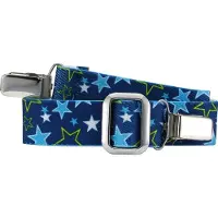 Playshoes riem elastisch met clip blauw sterren junior