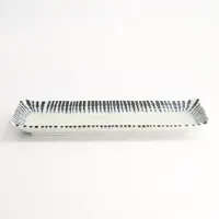 Tokyo Design Studio - Shin Tokusa Serveerbord - Rechthoekig - Blauw/Wit - 27,7 x 11,1 cm