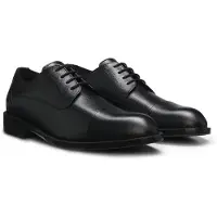 BOSS Derbyschoenen van generfd leer met neusdetail