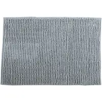 Unyqoos Zachte en comfortabele badmat van microvezel in lichtgrijs chenille design