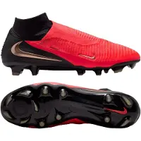 Nike Phantom 6 High Elite Gras Voetbalschoenen (FG) Zwart Felrood Goud