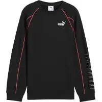Puma Kinderen Sportstyle Relaxed Fit Raglan Lange Mouwen Sweatshirt (Zwart)