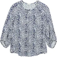 s.Oliver Blouse lichtblauw / donkerblauw / wit
