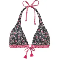LASCANA Bikinitop pink / zwart / wit