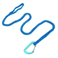 Tlily 2 Pack Kayak Paddle Leash, Paddle Board Leash Fishing Lanyard Tool met Karabijnhaak Kajakaccessoires Blauw
