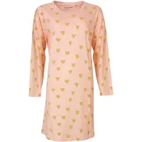 Temptation Dames Nachthemd - Hartjes Print - Roze - Maat XL