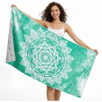 Famanu – Microvezel strandhanddoek, 180 x 90 cm, XXL, zandbestendig, sneldrogend, lichtgewicht en draagbaar voor strand, zwembad en reizen