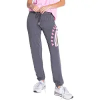 Pj Salvage Joggingbroek voor dames met regenbooghartmotief (Antrazit)