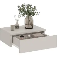 Famanu – Wandplank met lade, zwevend nachtkastje, wandrek met lade van 42x30x15 cm in cashmere kleur