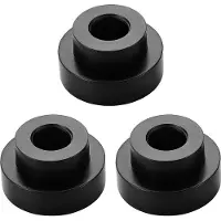 Typecat 3 Pcs Douche Bevestigingsset Apparatuur Waterleiding Koperen Decoratieve Cover Badkamer Kraan Accessoires Galvaniseren-Zwart