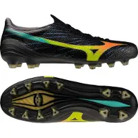 Mizuno Alpha III Japan Gras Voetbalschoenen (FG) Zwart Lava Oranje