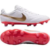 Nike Tiempo Ligera Pro Gras Voetbalschoenen (FG) Wit Goud Felrood