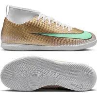 Nike Mercurial Superfly 11 Mbappé Club Zaalvoetbalschoenen (IN) Kids Goud Groen Wit