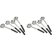 Exogio 8 Stuks Portiecontrole Serveerlepels Portiecontrole Lepels Pollepel, Gesleufde en Niet-Gesleufde Portielepels 6oz