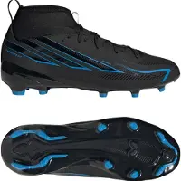 Adidas F50 Hyperfast League Mid Gras Voetbalschoenen (FG) Kids Zwart Zwart Blauw