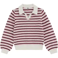 We fashion Trui rosa / wijnrood / wit