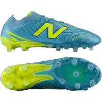 New Balance Tekela V5 Elite Low Gras Voetbalschoenen (FG) Metallic Blue Geel