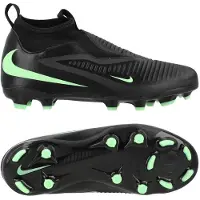 Nike Phantom 6 High Academy Gras / Kunstgras Voetbalschoenen (MG) Kids Zwart Felgroen