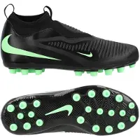 Nike Phantom 6 Academy High Cut AG Shadow - Zwart/Illusion Green Kids