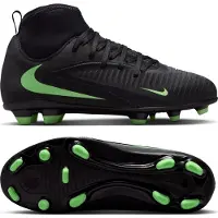 Nike Phantom 6 High Club Gras / Kunstgras Voetbalschoenen (MG) Kids Zwart Felgroen