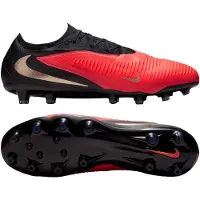 Nike Phantom 6 Low Pro Kunstgras Voetbalschoenen (AG) Zwart Felrood Goud